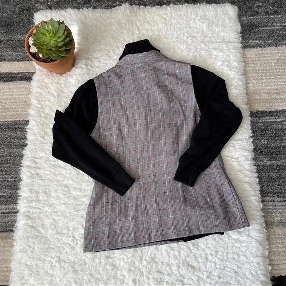 Double breasted plaid vest with black turtleneck - size M/L - Picture 9 of 16